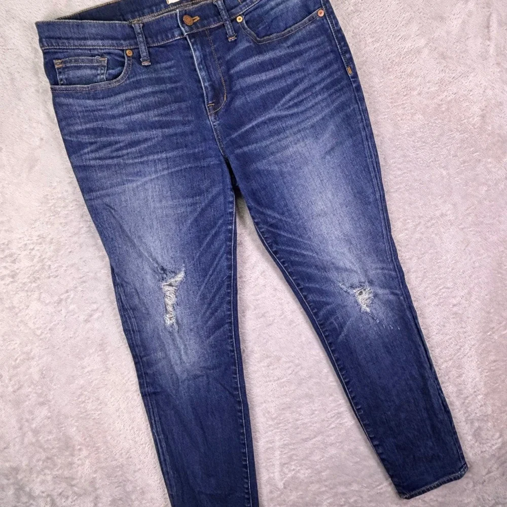 Madewell Women's Skinny Skinny Distressed Blue Jeans Size 32 B7078 HOL14